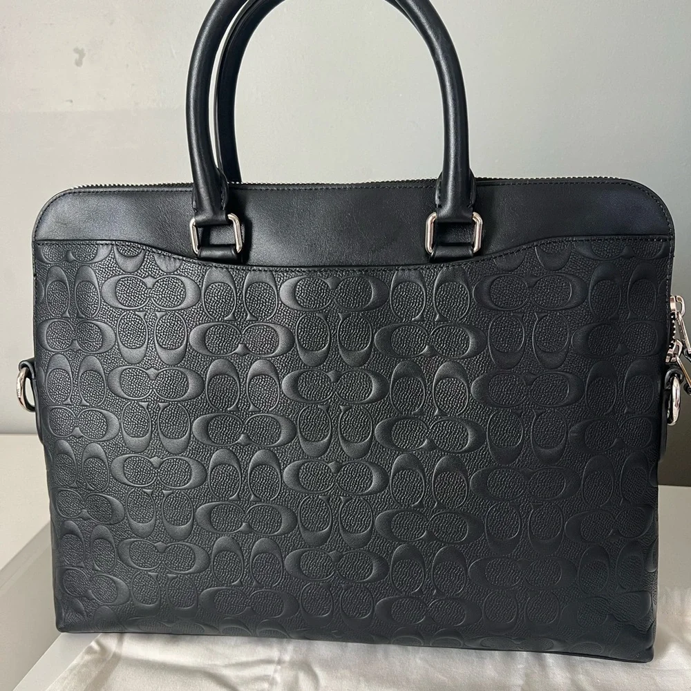 COACH BECKETT PORTFOLIO BRIEF IN SIGNATURE LEATHER